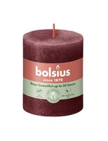 Bolsius kaars rustiek 7x8 cm velvet red