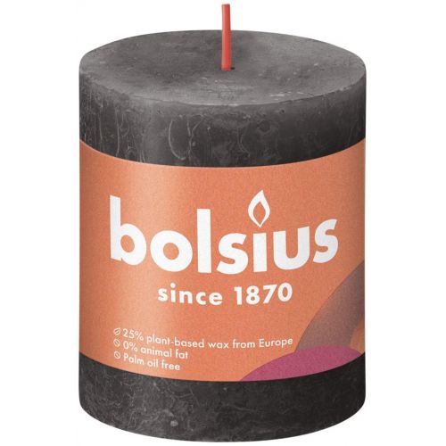 Bolsius kaars rustiek 8x7 cm stormy grey