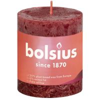 Bolsius kaars rustiek 8x7 cm velvet red