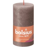 Bolsius kaars rustiek shine 7x13 cm taupe