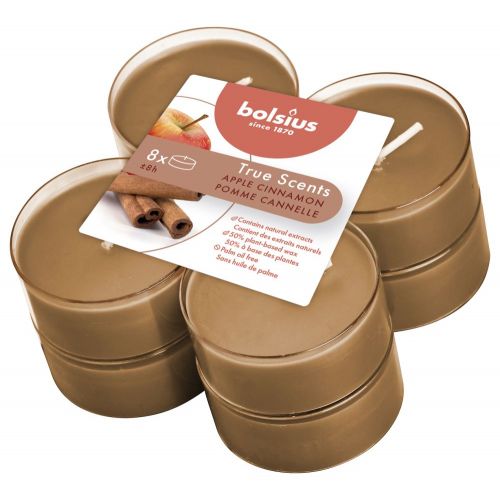 Bolsius maxilicht true scents apple cinnamon 8 stuks