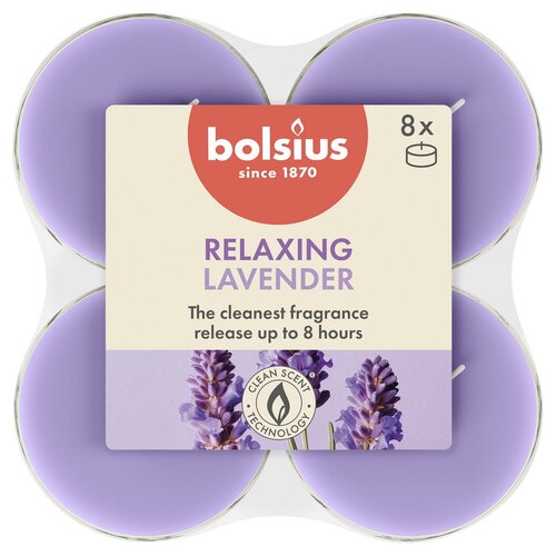 Bolsius maxilicht true scents lavender 8 stuks
