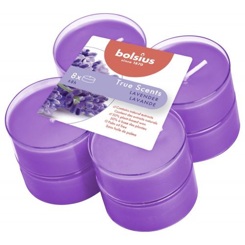 Bolsius maxilicht true scents lavender 8 stuks