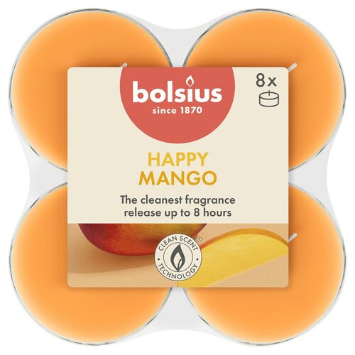 Bolsius maxilicht true scents mango 8 stuks