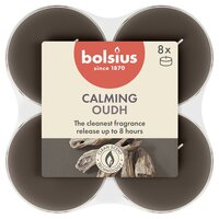Bolsius maxilicht true scents oud wood 8 stuks