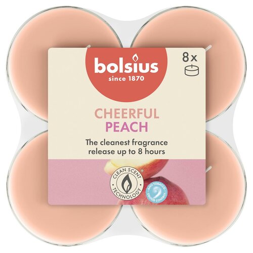 Bolsius maxilicht true scents peach 8 stuks