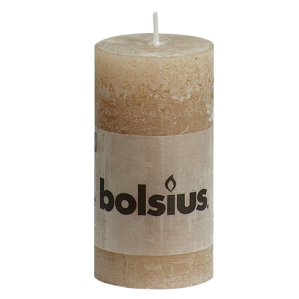 Bolsius Stompkaars Rustiek 10X5 Cm Pastel Beige huismerk kopen in de aanbieding