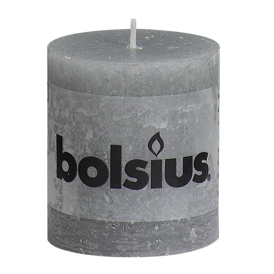 Bolsius Stompkaars Rustiek 8X7 Cm Lichtgrijs huismerk kopen in de aanbieding Bolsius Stompkaars Rustiek 8X7 Cm Lichtgrijs huismerk kopen in de aanbieding