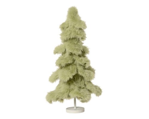 Kerstboom kunstbont 60 cm salie groen