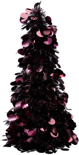 Lametta kerstboom 46 cm bordeaux