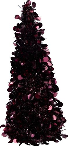 Lametta kerstboom 60 cm bordeaux