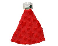 Kerstboomrok polyester 90 cm rood met sterren - afbeelding 2