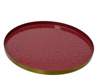 Dienblad ijzer 48 cm donker roze