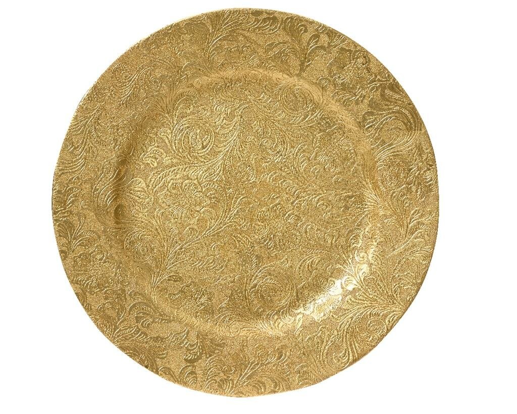 Onderbord 33 cm goud