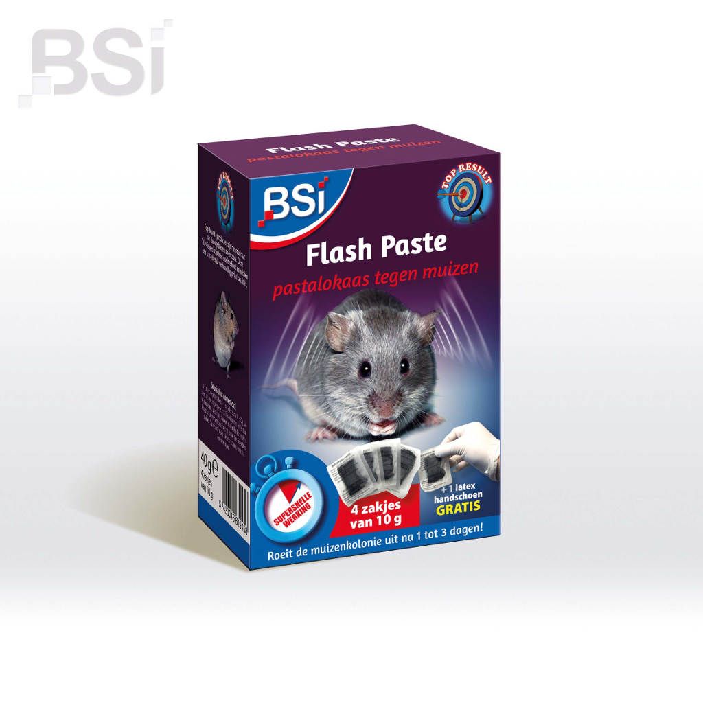 Bsi Flash Paste Tegen Muizen 4 X 10 Gram huismerk kopen in de aanbieding