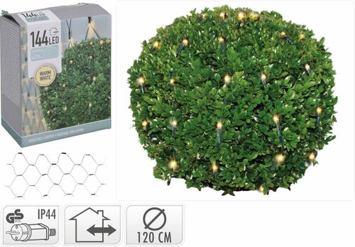 Led net buxus verlichting D120cm 144 lampjes