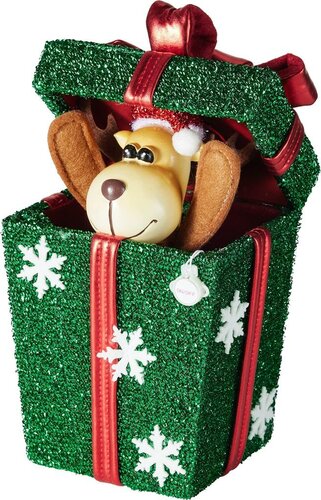 Cadeau doos eland 25 cm met geluid