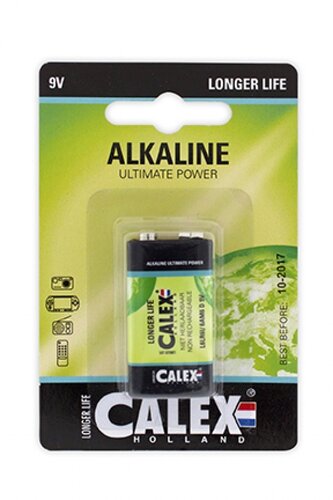 Calex alkaline 9 v batterij