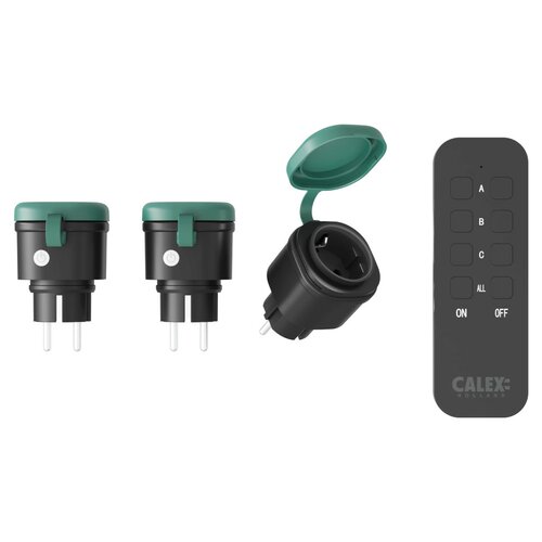 Calex schakelset buiten 3 stuks - afbeelding 1
