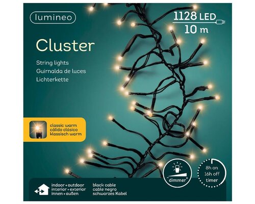 Clusterverlichting led 1128 lampjes klassiek warm - afbeelding 2