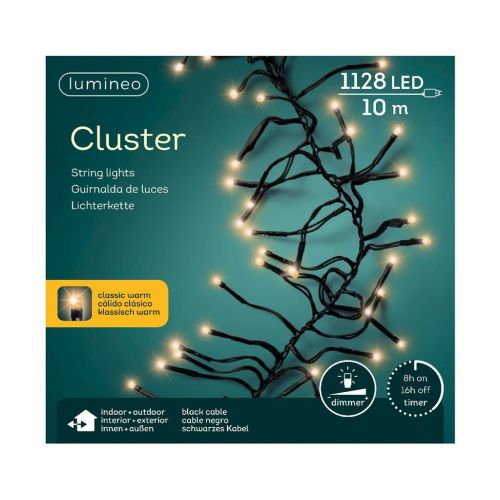 Clusterverlichting led 1128 lampjes klassiek warm - afbeelding 2