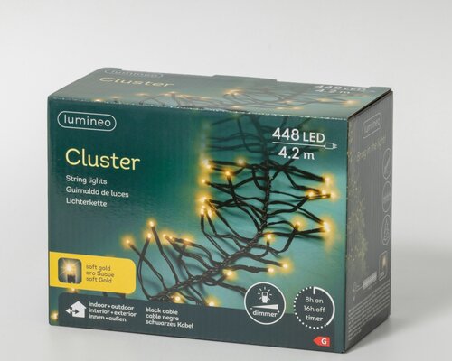 Clusterverlichting led 448 lampjes soft gold - afbeelding 2