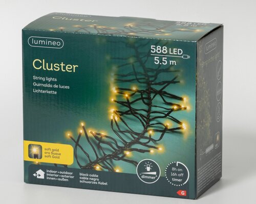 Clusterverlichting led 588 lampjes soft gold - afbeelding 2