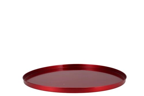 Dienblad rood metaal 46X2CM