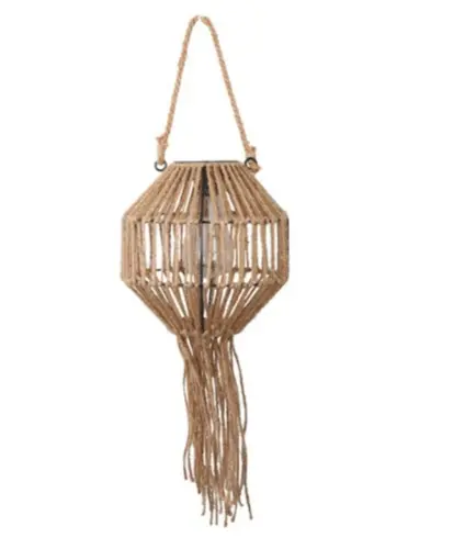 Countryfield hanglamp Solar LED ro Dagmar 22 cm naturel - afbeelding 1