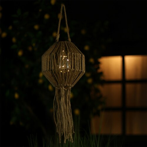 Countryfield hanglamp Solar LED ro Dagmar 22 cm naturel - afbeelding 2