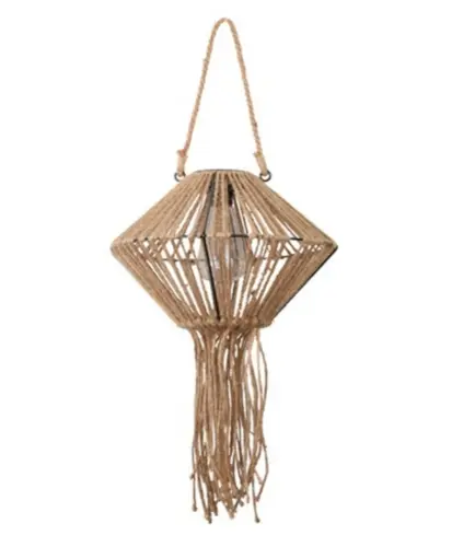 Countryfield Hanglamp Solar LED ruit 21 cm naturel - afbeelding 1