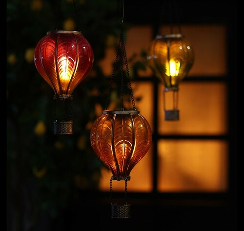 Countryfield hete lucht ballon Solar LED L oranje - afbeelding 2