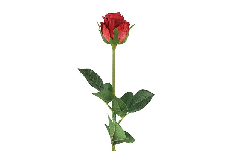 Rode Kunst Roos - Roos Lengte 8 cm - B 8cm - Hoogte 70CM