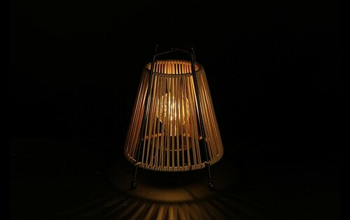 Countryfield tafellamp Solar con Onora 22 cm bruin - afbeelding 2