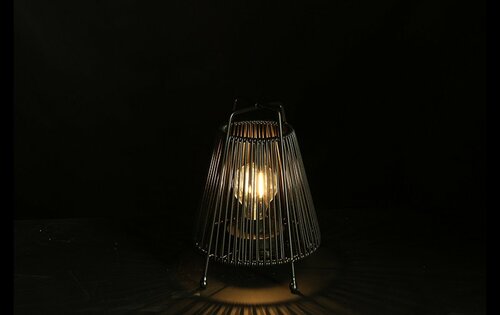 Countryfield Tafellamp Solar con Onora 22 cm zwart - afbeelding 2