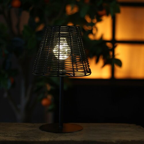 Countryfield Tafellamp solar LED Hira 33 cm zwart - afbeelding 2