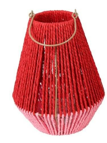 Countryfield windlicht con Bea 27 cm rood met roze