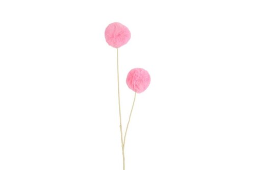 Countryfield zijden bloem Pom Pom 75 cm roze