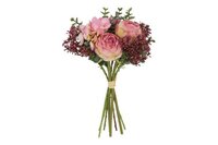 Countryfield zijden boeket Rosa 30 cm roze