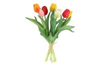 Countryfield zijden boeket Tulp 28 cm mix