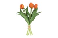 Countryfield zijden boeket tulpen S 30 cm oranje