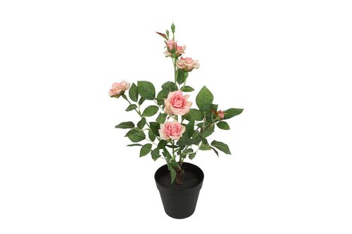 Countryfield zijden Camellia kunstplant 50 cm roze