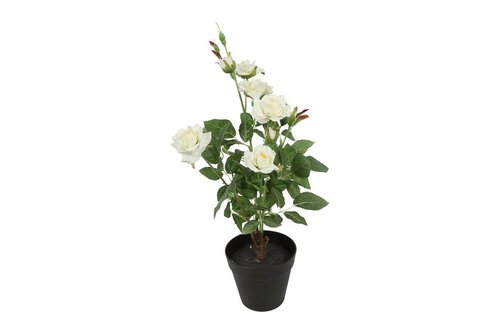 Countryfield zijden Camellia kunstplant 50 cm wit