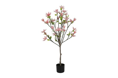 Countryfield zijden Magnolia Loebneri plant 120 cm licht roze