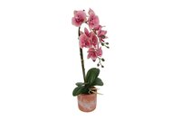 Countryfield zijden Phalaenopsis kunstplant 45 cm roze
