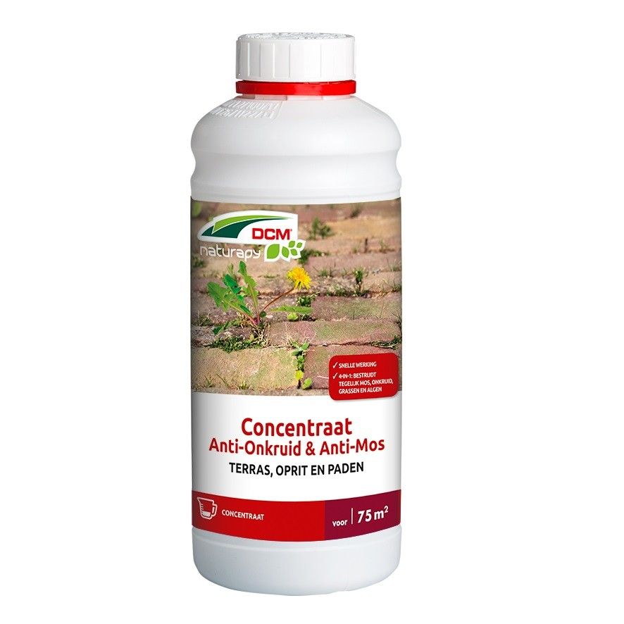 Dcm Anti Mos En Onkruid Op Paden Concentraat 1 Liter huismerk kopen in de aanbieding