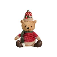 Pluche deco beer 53 cm rood