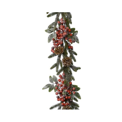 Deco guirlande met sneeuw 180 cm