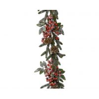 Deco guirlande met sneeuw 180 cm