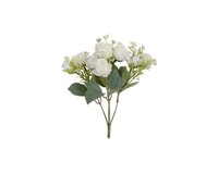 Decoris Boeket bloem 18 cm wit